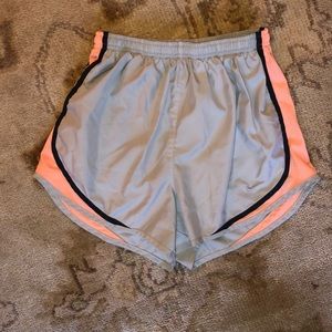 Nike dri-fit Gray/peachy orange athletic shorts